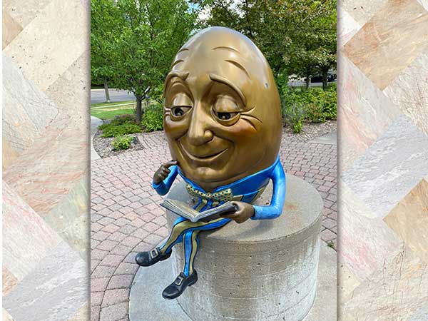 always carry a good book (“Egghead” by Kimber Fiebiger)