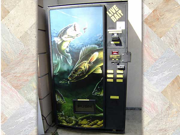 bring snacks just in case (Live Bait vending machine, PA)